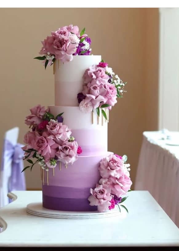 3TIER FLORAL WEDDING CAKE 