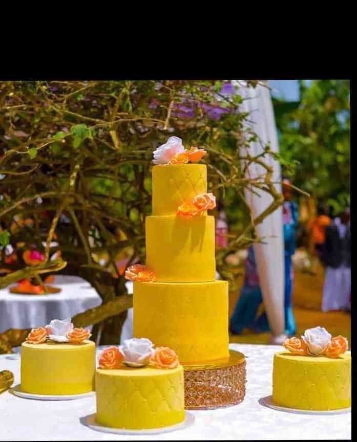 YELLOW WEDDING CAKE