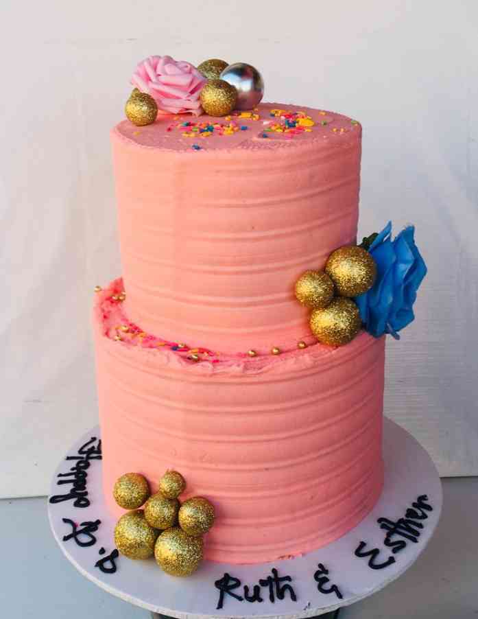 YUMMY TIERED BIRTHDAY CAKE 