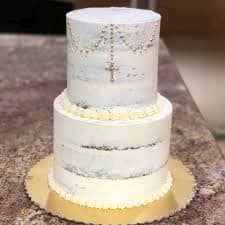 2TIER BAPTISM BUTTER CAKE 