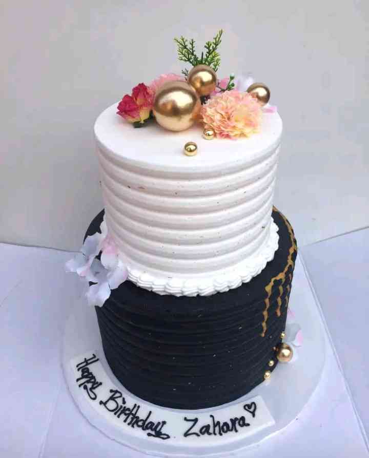 SIMPLE 2 TIRE BIRTHDAY CAKE