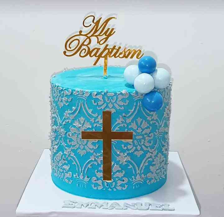 BAPTISM SIMPLE CAKE