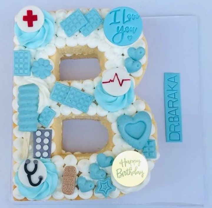 SHAPED B MEDICAL CAKE