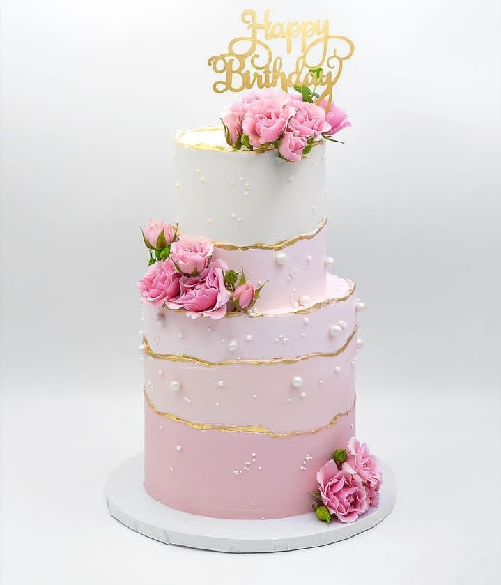 LOVELY PEACH TIER CAKE 