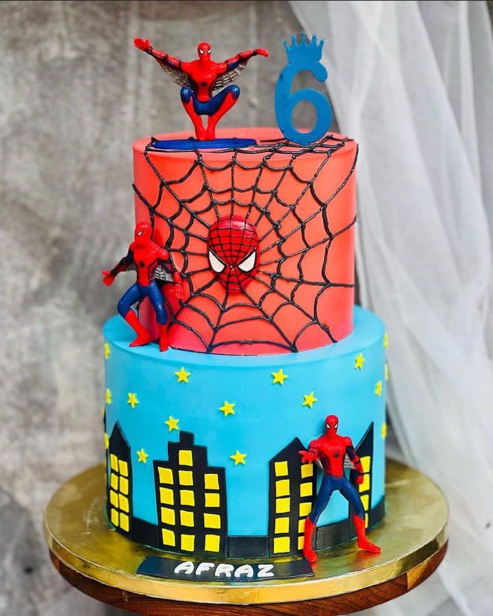 SPIDERMAN CHARACTER CAKE #FONDANT 