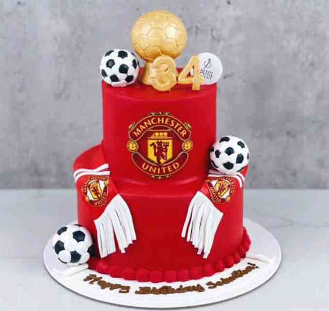 MAN U TWO TIER CAKE 