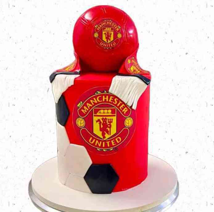 MAN U FONDANT CAKE 