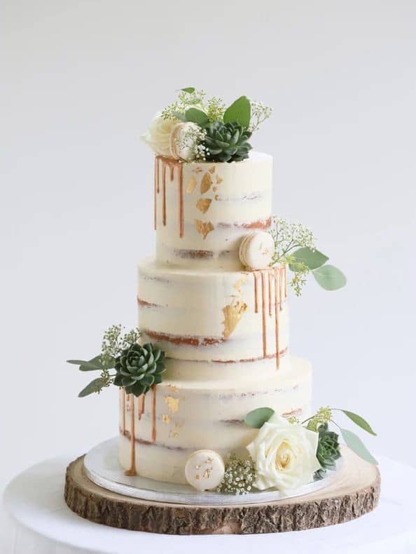 DRIP DROP NAKED WEDDING CAKE 