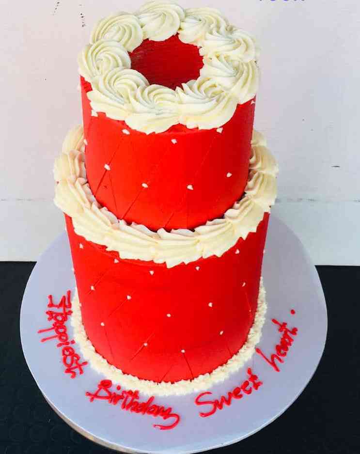 TWO TIER BD CAKE