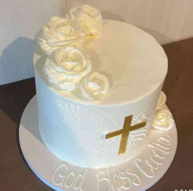 8INCH BAPTISM FONDANT CAKE 