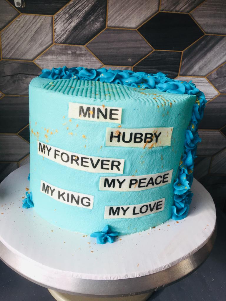 EDIBLE WORDINGS CAKE