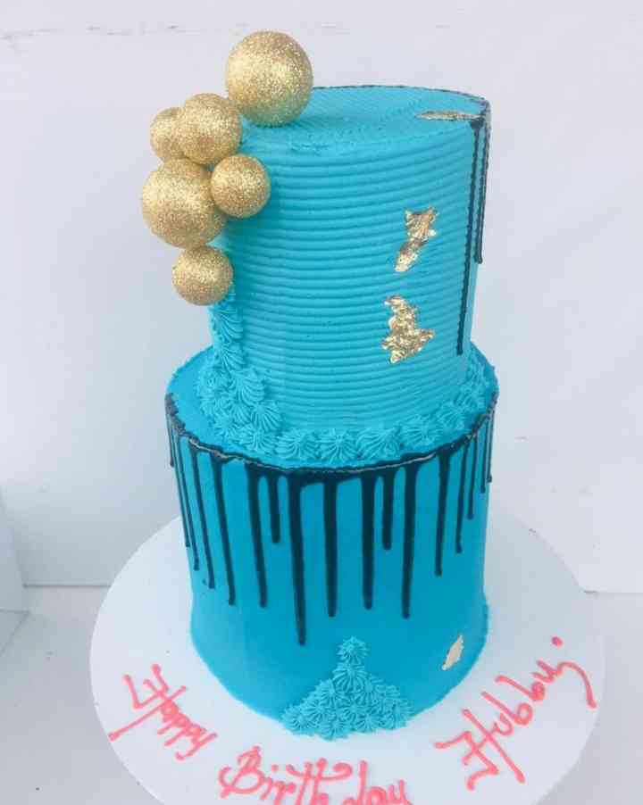 BLUE TIER CHOCOLATE DRIPPED CAKE 