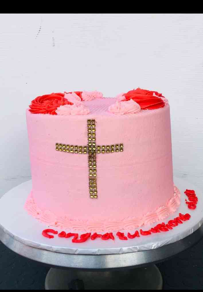 SIMPLE BAPTISM CAKE 