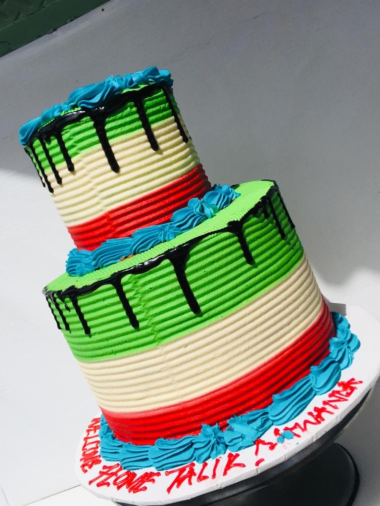 TWO TIER BIRTHDAY BUTTER CAKE 373