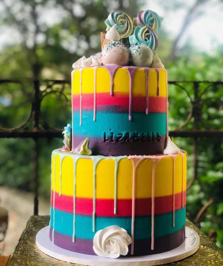 RAINBOW TIER CAKE