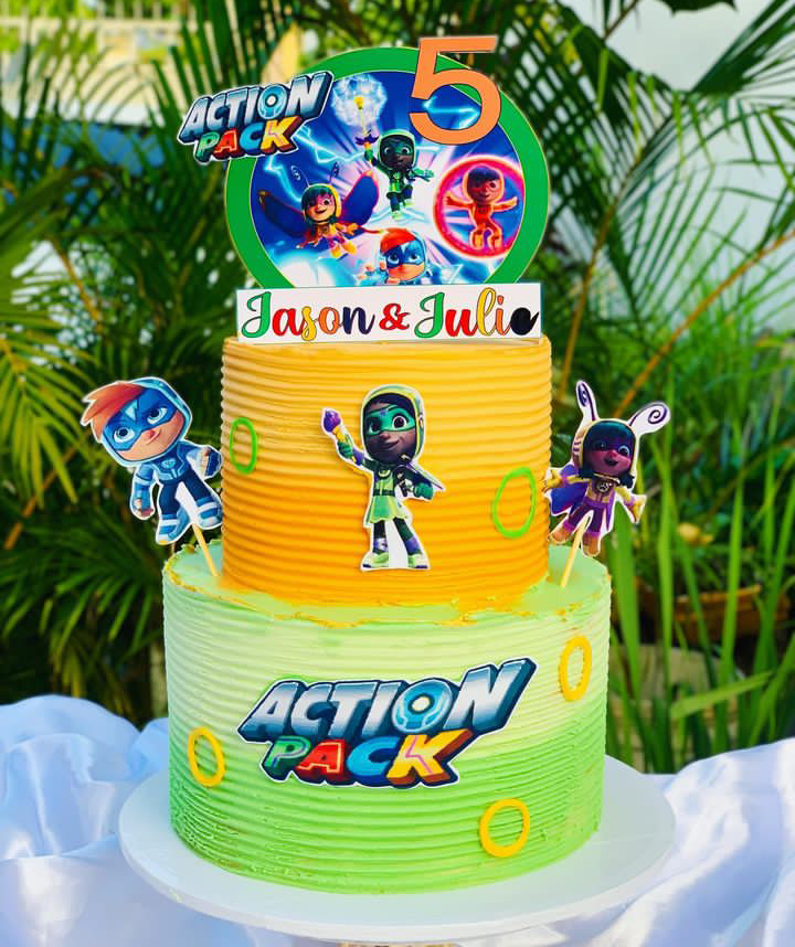 ACTION PACK CHARACTER TIER CAKE