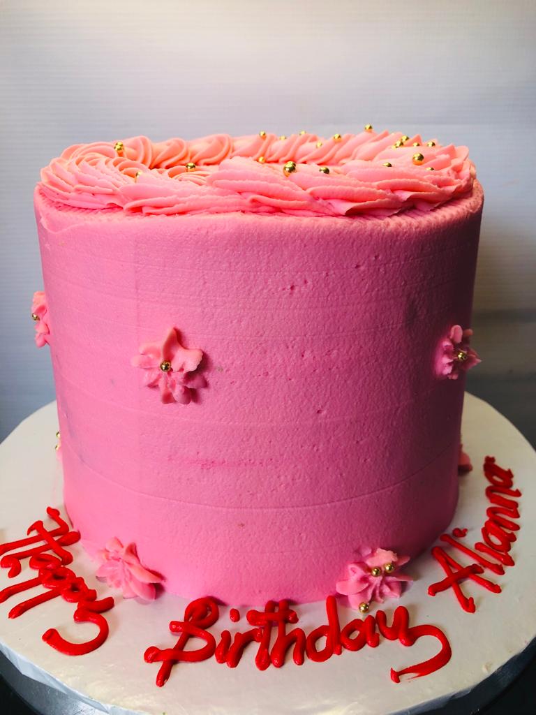 IT'S A GIRL PINK BABY SHOWER  CAKE