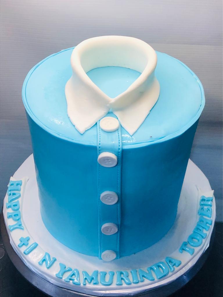 BLUE AND SNOW WHITE BABY SHOWER CAKE 
