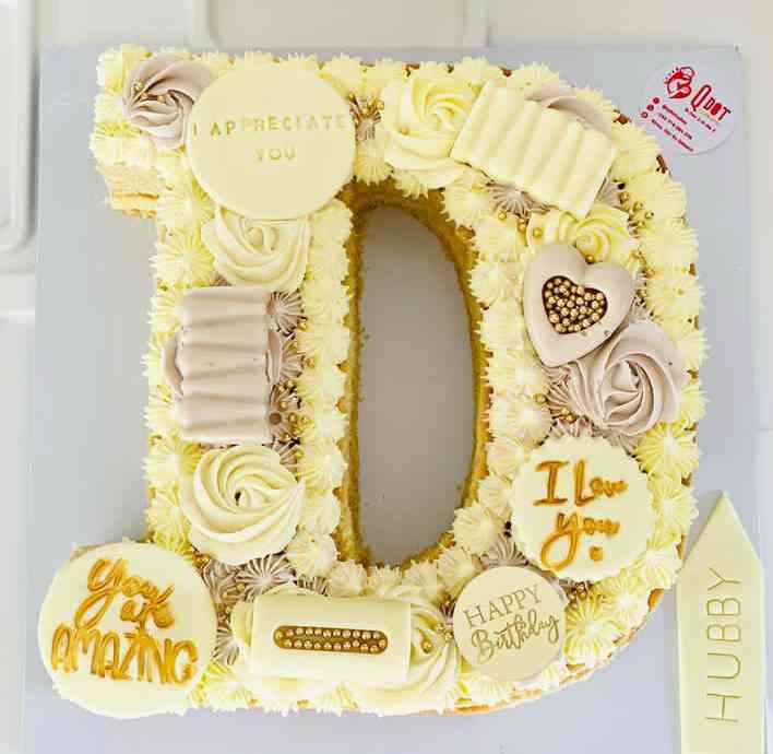 D BUTTER LETTER CAKE