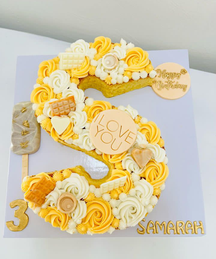 S SHAPED LETTER 1 BUTTER CAKE