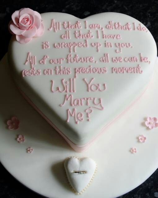 HEART SHAPED PROPOSAL CAKE 