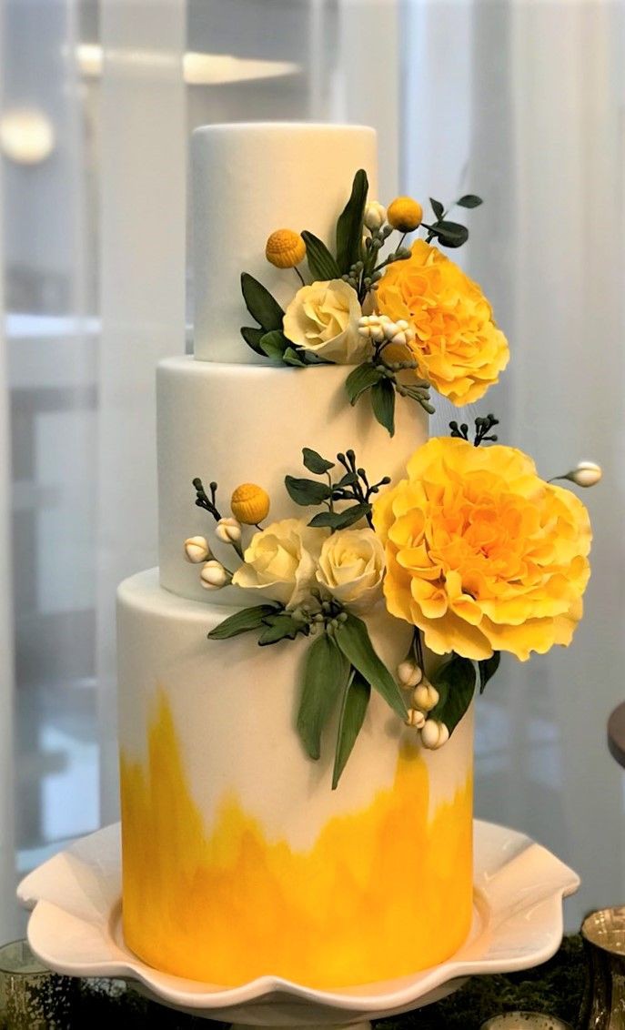 YELLOW WEDDING CAKE 