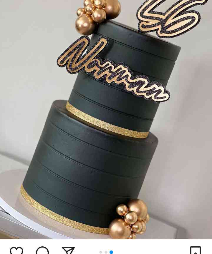 BLACK THEMED TIER CAKE 