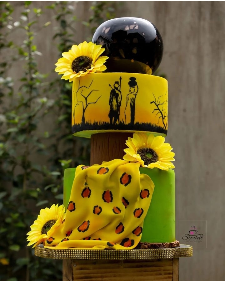 YELLOW FLORAL KWANJULA CAKE 