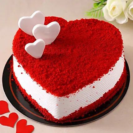 HEART SHAPED RED VELVET CAKE 