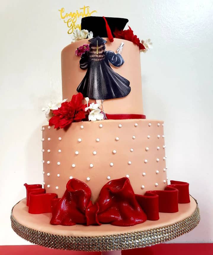 TWO TIER GRAD CUSTOMIZED CAKE