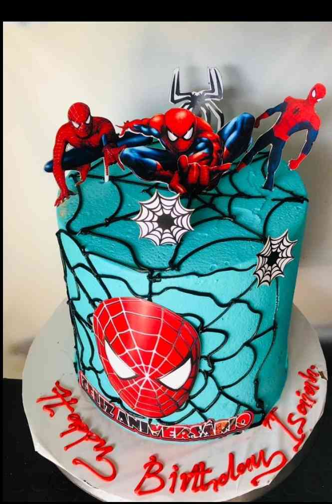 SPIDERMAN WEB CHARACTER CAKE 