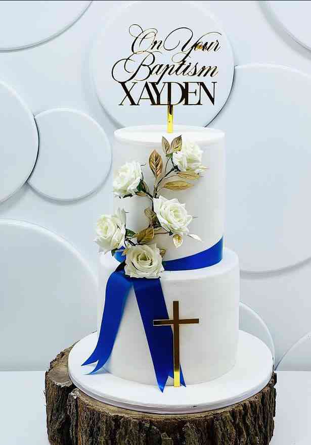 XAYDEN BAPTISM CAKES 