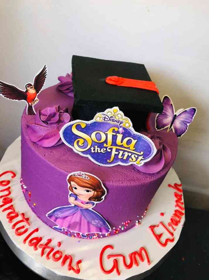SOFIA THE FIRST GRADUATION CAKE 🎂