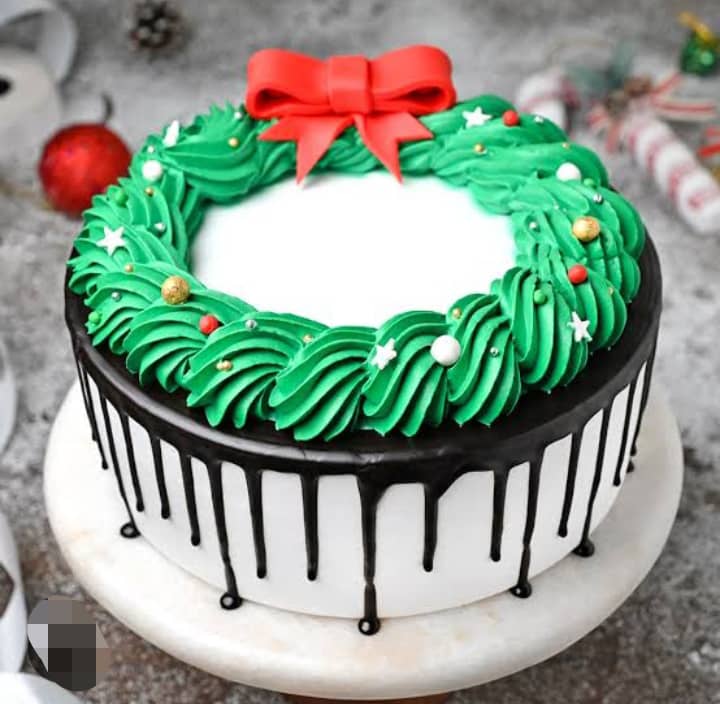 RED RIBBON 🎀 CHRISTMAS CAKE 