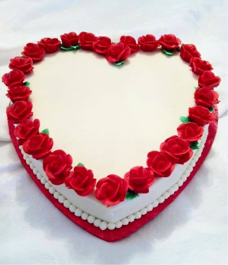 LOVE AT PEAK HEART CAKE