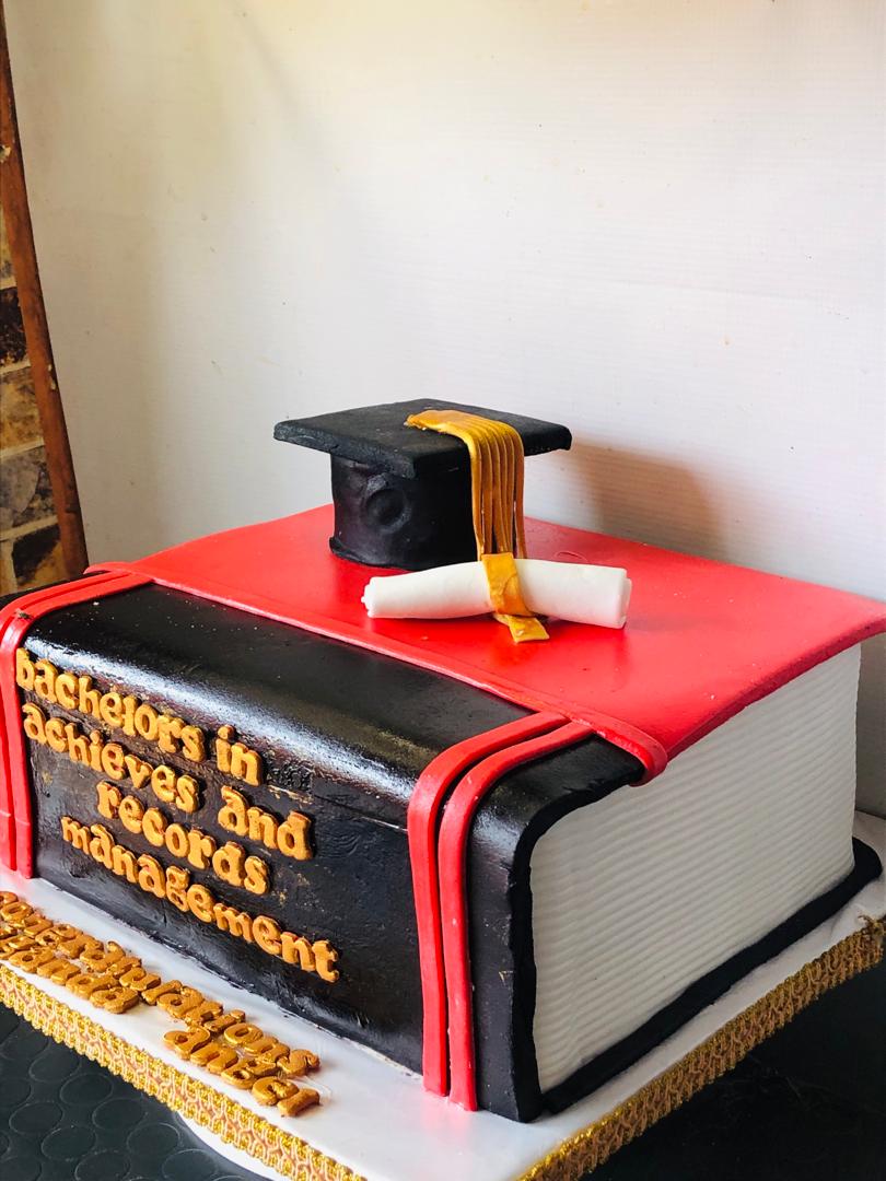 REDBOOK GRADUATION CAKE 