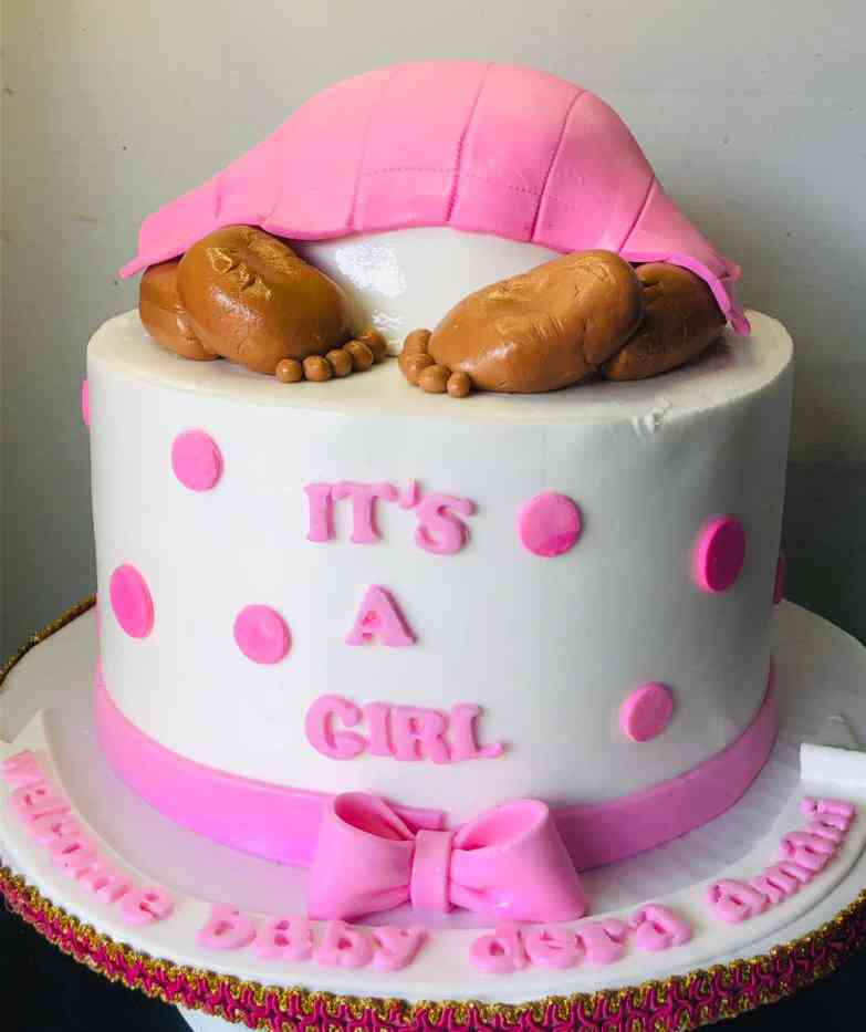 BABY SHOWER CAKE FOR BABY GIRLS 