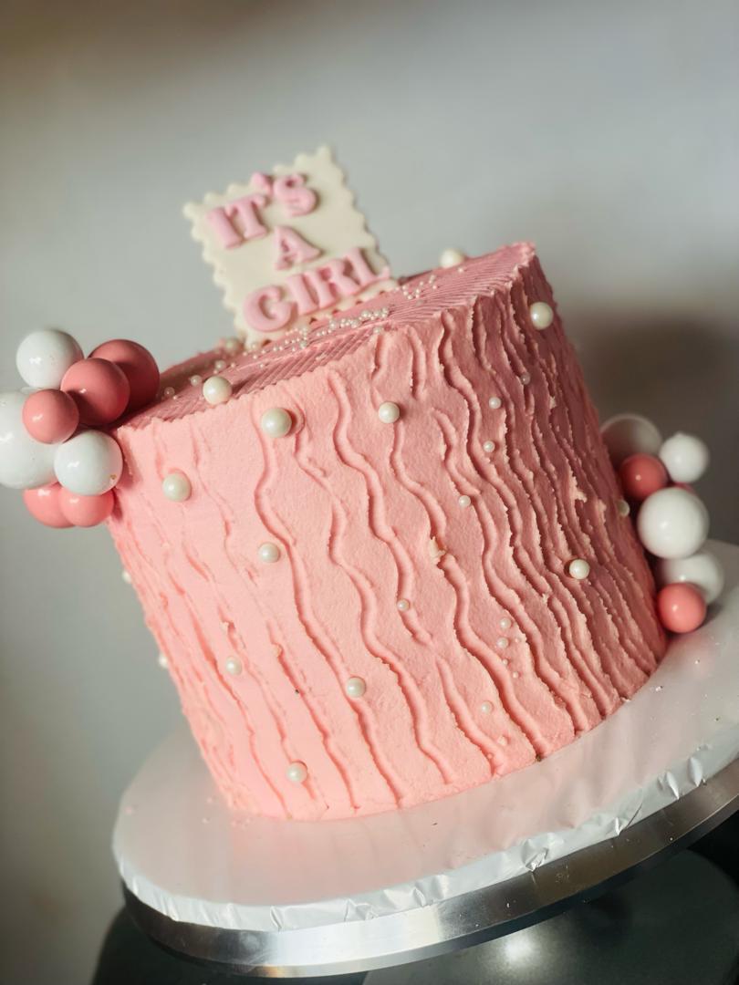 IT'S PINK GIRL BABY SHOWER CAKE 