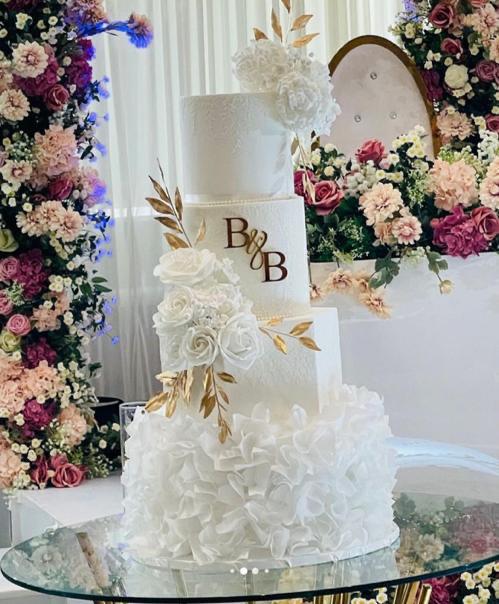 FLORAL WEDDING CAKE TOUCH 🥰