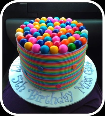 RAINBOW BUBBLE GUM CAKE