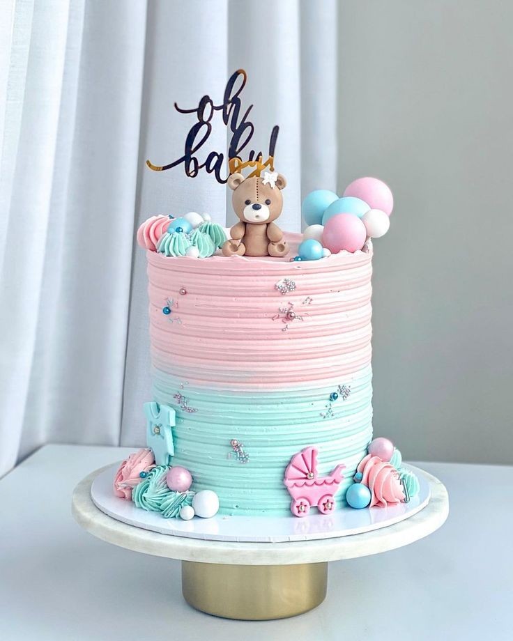 BEAR 🐻 BABY SHOWER CAKE 