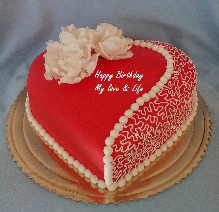 FONDANT  HEART BIRTHDAY CAKE 