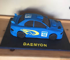 BLUE CAR CAKE