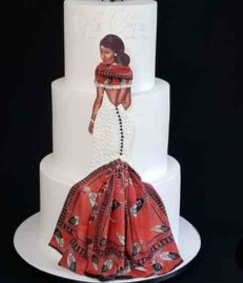3 TIER CUSTOMIZED CAKE WITH AN EDIBLE PICTURE 