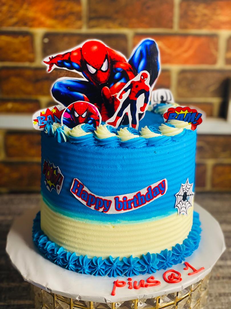 SPIDERMAN J BIRTHDAY CAKE 