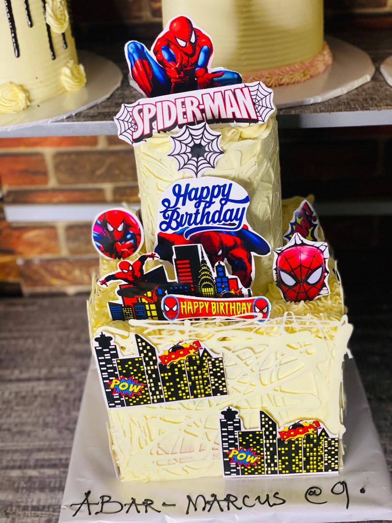 SPIDER MAN TIRE CAKE