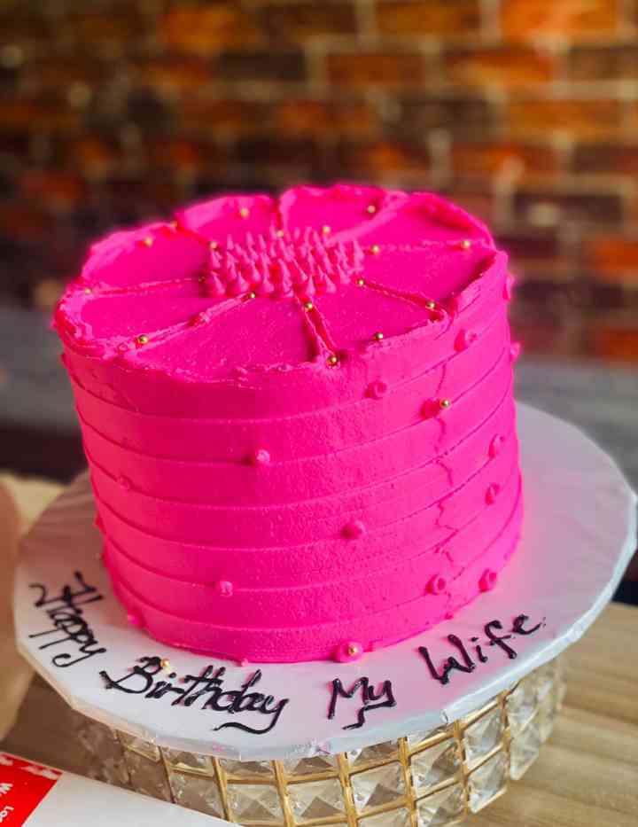 PINK AND BOLD SPRINKLERS BIRTHDAY CAKE 