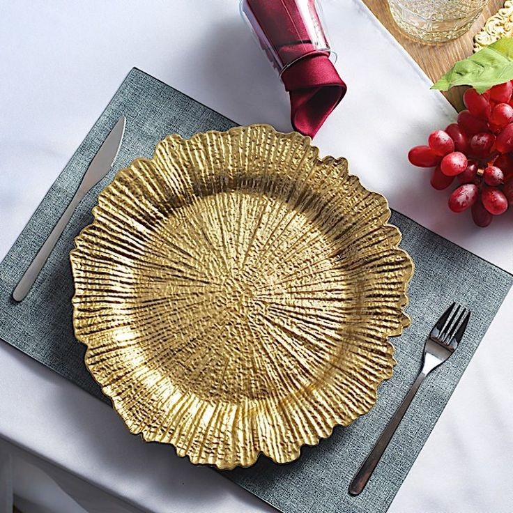 Golden charger plate