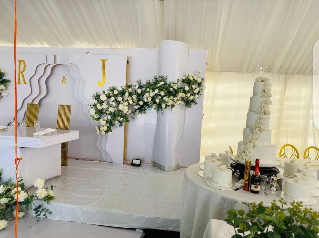 white wooden booth