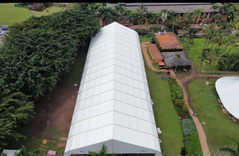 Ariel view mega tent 